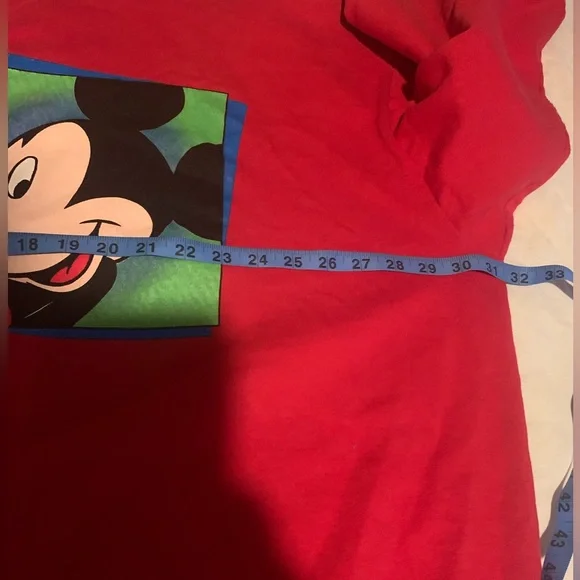 Vintage 90s Plus Size Disney Mickey Mouse Sweatshirt Rare 3X find! Red - Picture 7 of 8